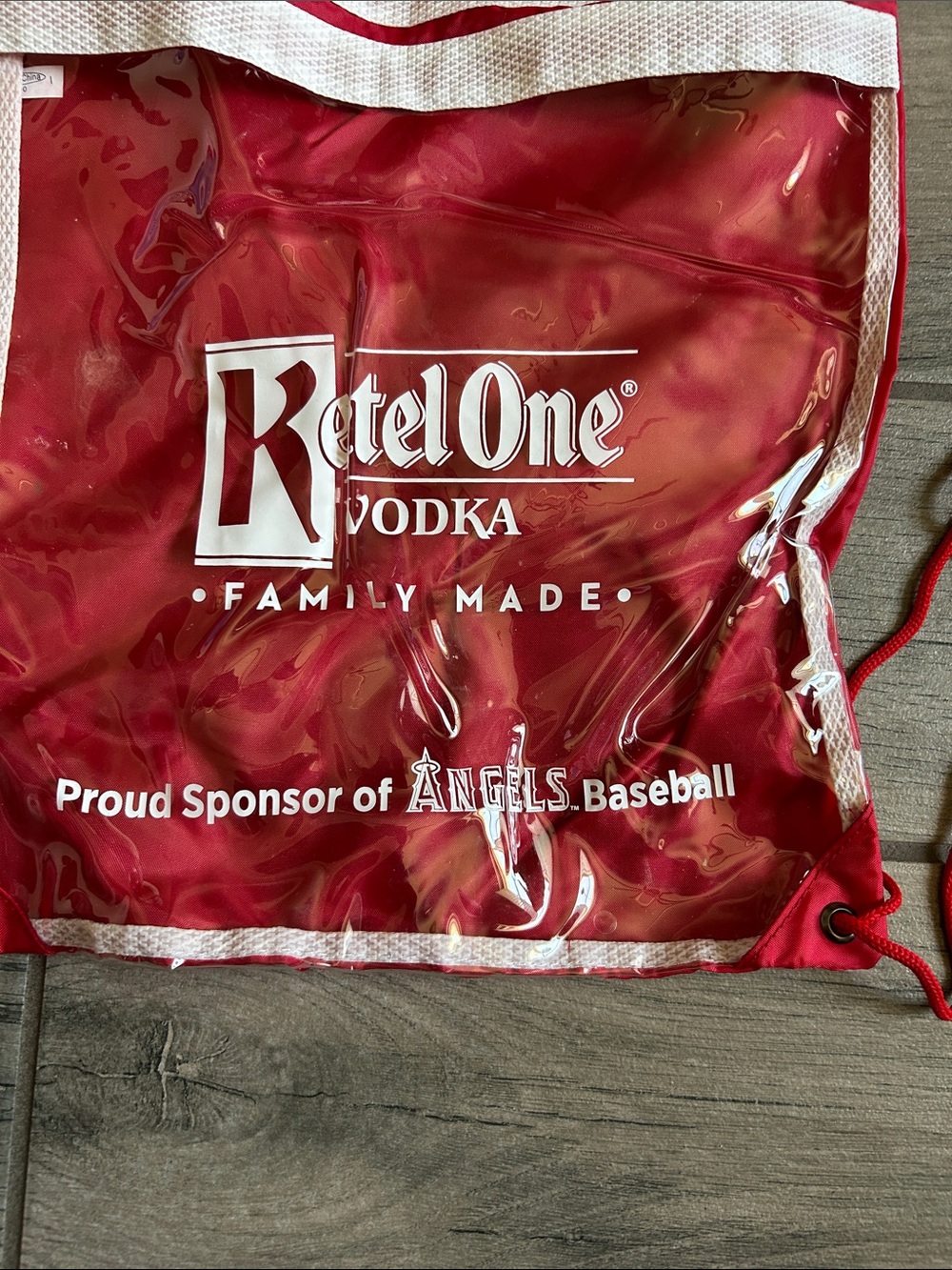 Red Drawstring Backpack - Picture 2 of 3